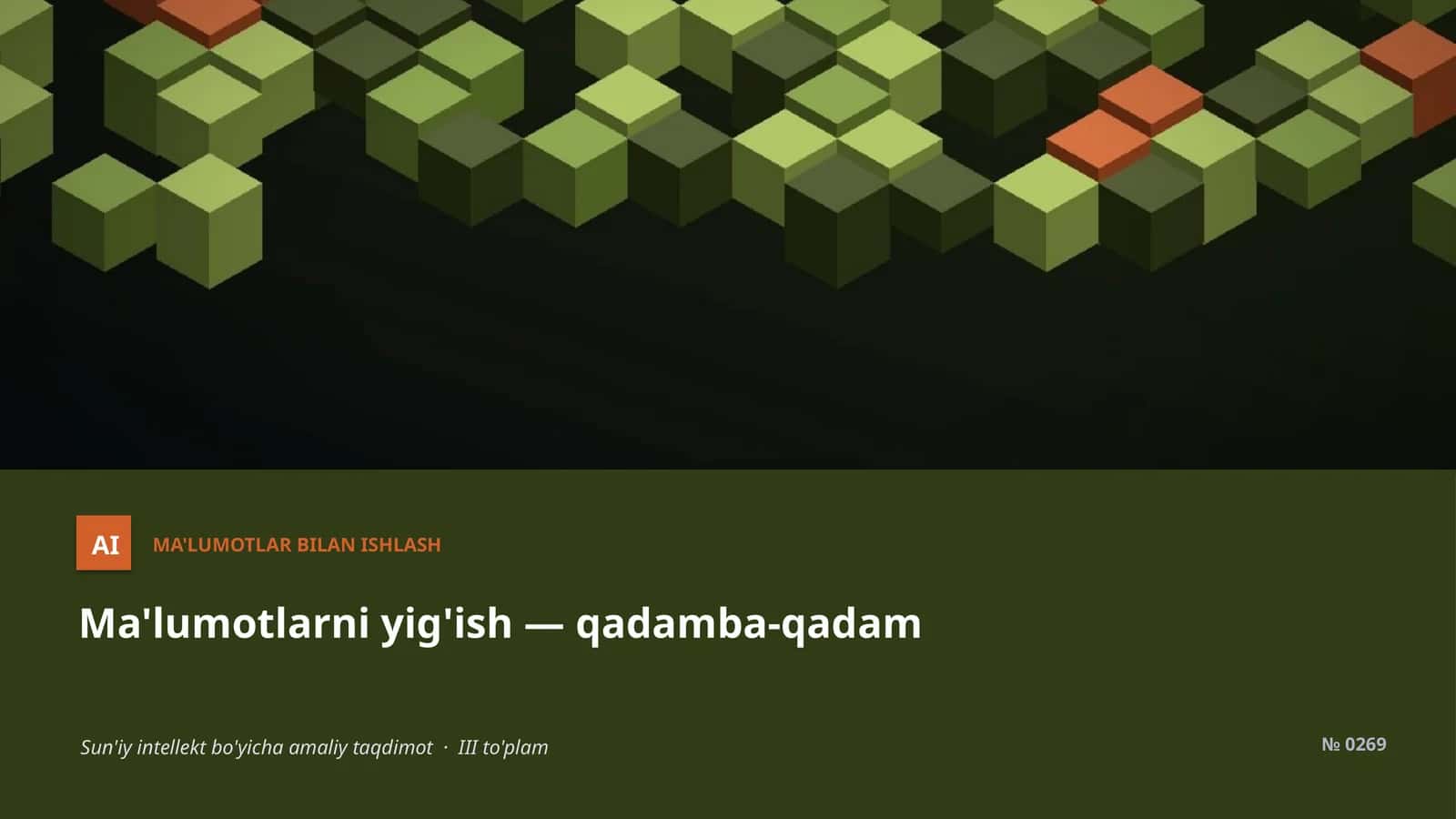 AI MA'LUMOTLAR BILAN ISHLASH