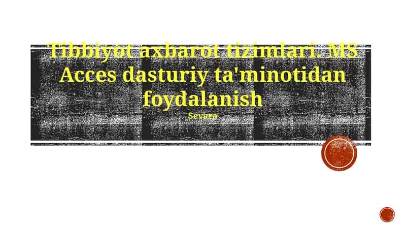 Tibbiyot Axborot Tizimlari