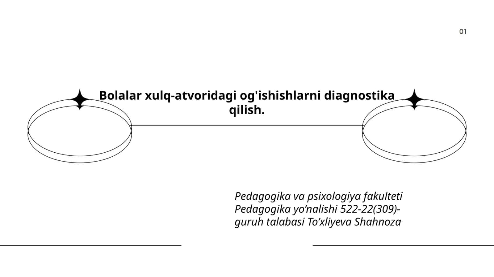 Bolalar xulq-atvoridagi og'ishishlarni diagnostika qilish