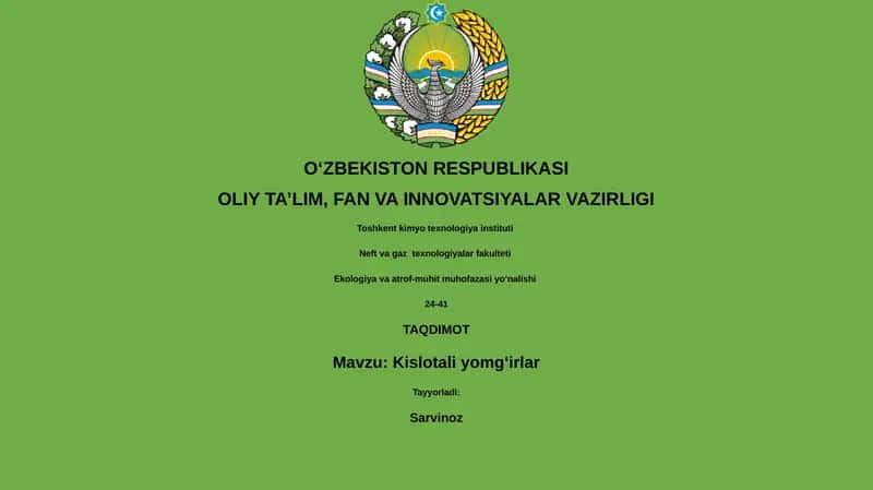 Kislotali yomgʻirlar