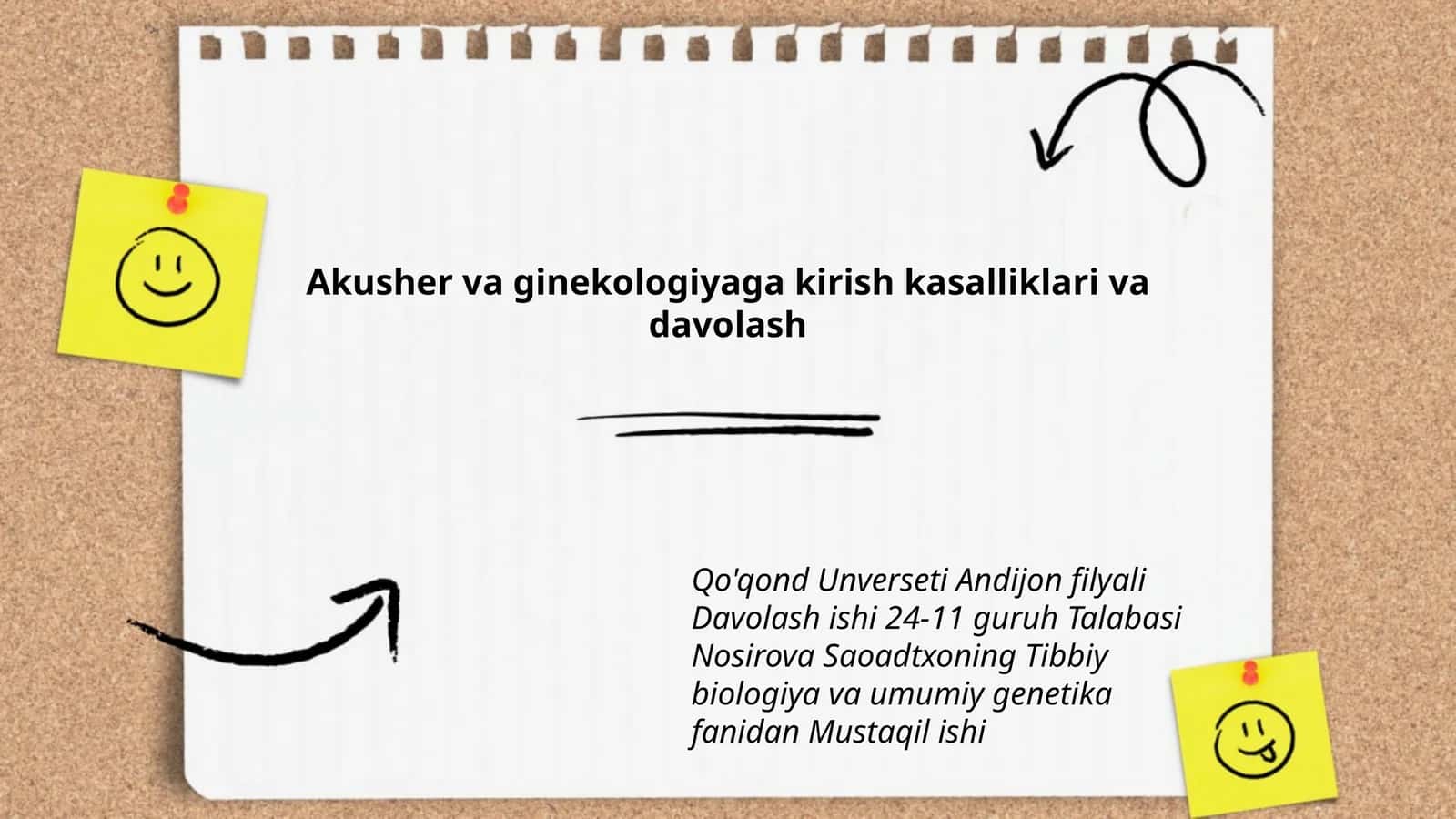 Akusher va ginekologiyaga kirish kasalliklari va davolash