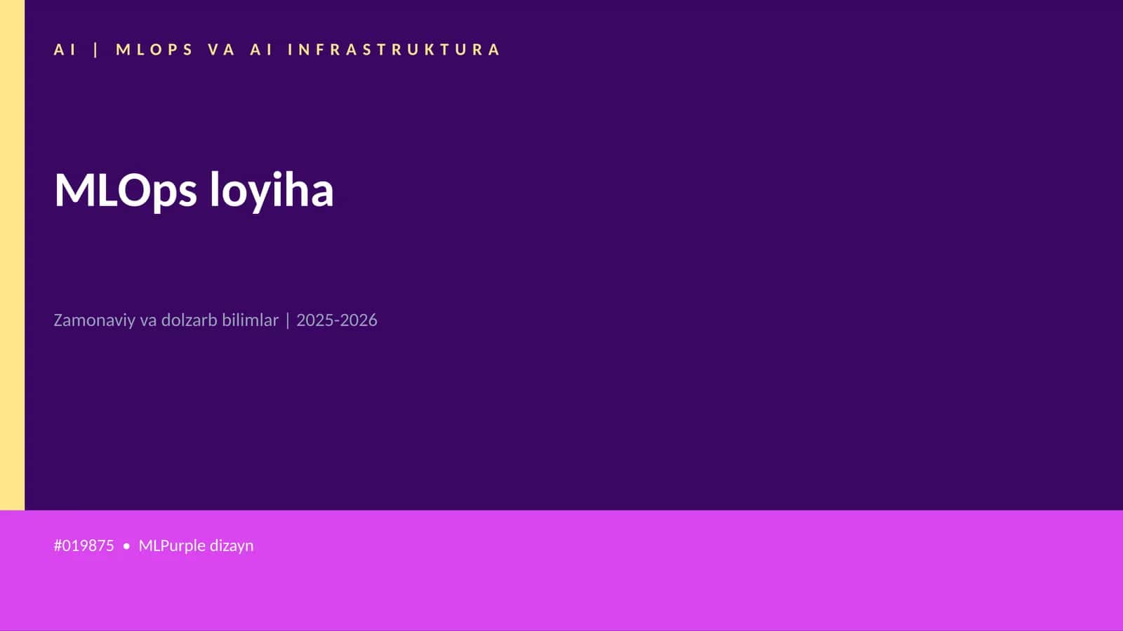 MLOPS VA AI INFRASTRUKTURA