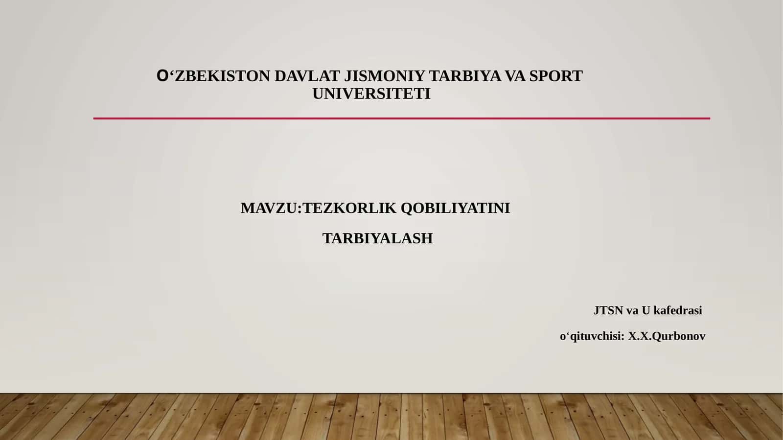 TEZKORLIK QOBILIYATINI TARBIYALASH