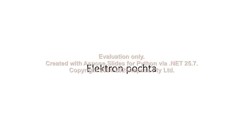 Elektron pochta