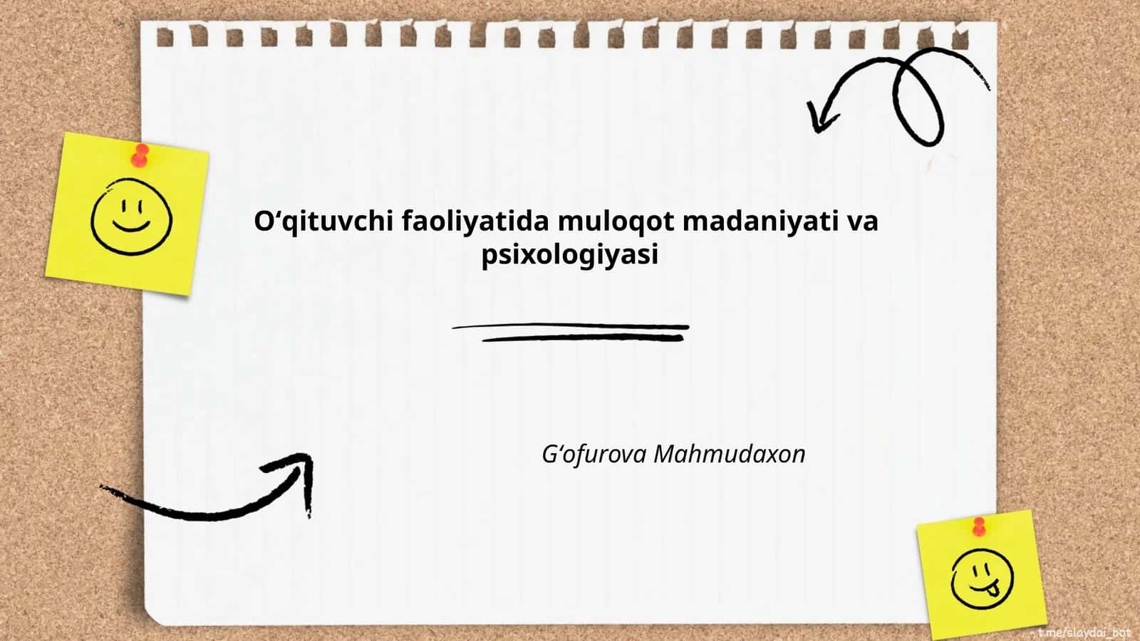 O‘qituvchi va o‘quvchi o‘rtasidagi muloqot madaniyati