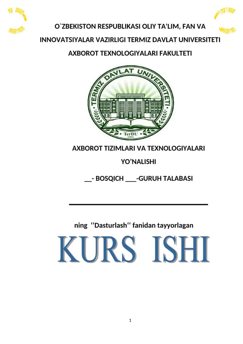 Tashkilot xodimlari ish rejimini nazorat qiluvchi tizim