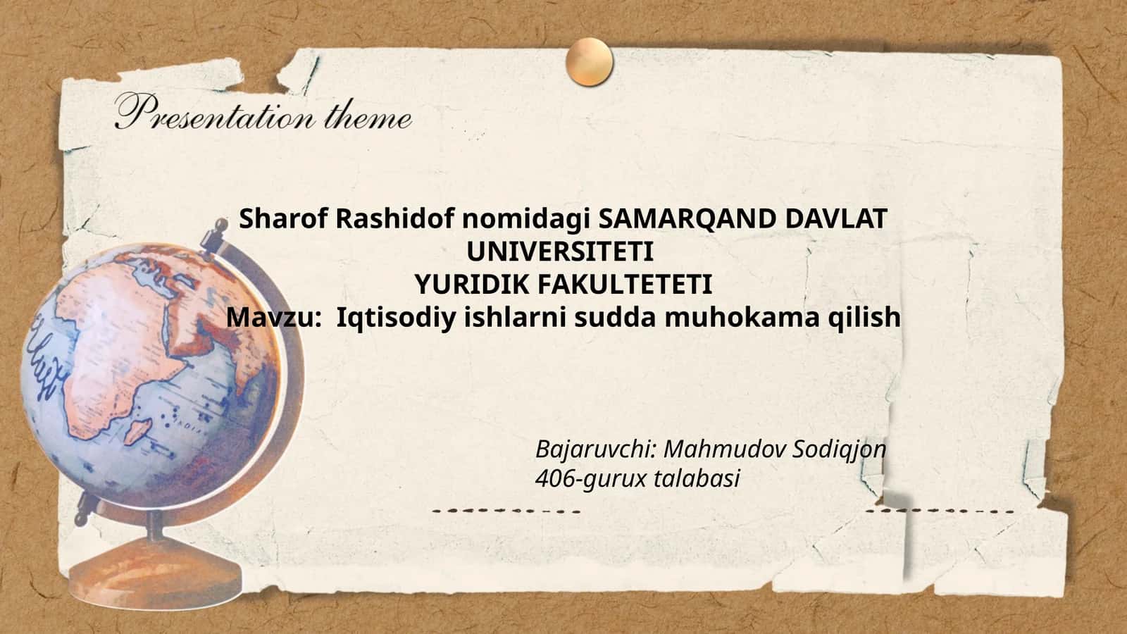 Iqtisodiy ishlarni sudda muhokama qilish