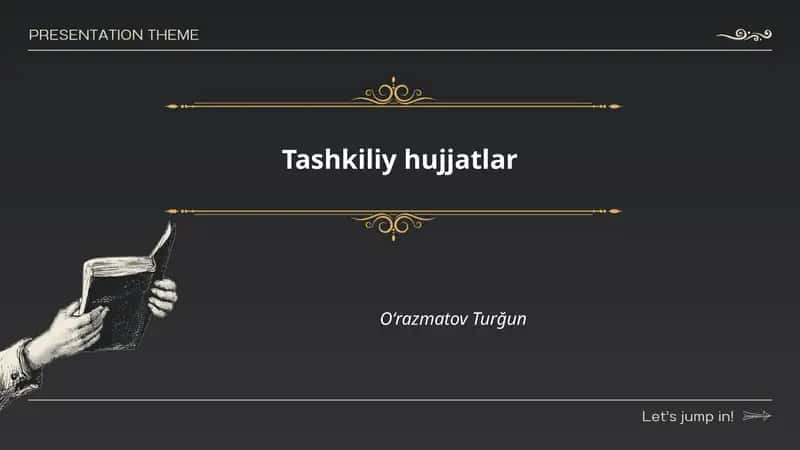 Tashkiliy hujjatlar