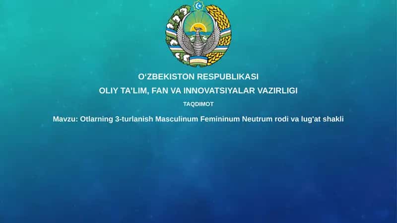 3-deklinatsiya otlari