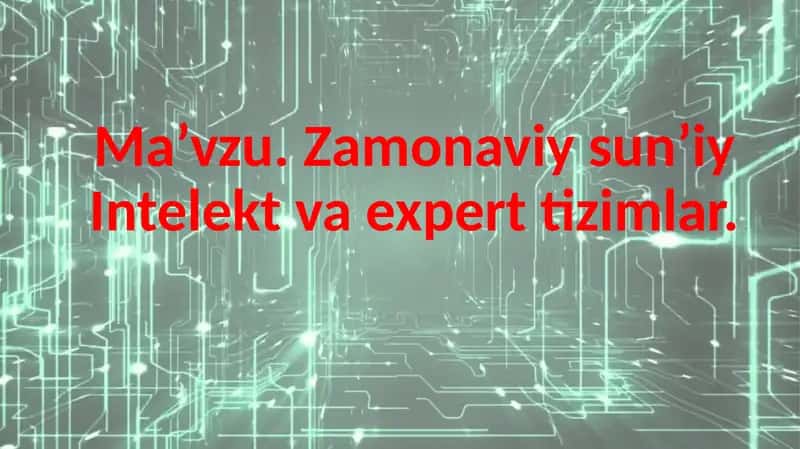 Suniy intelekt taqdimot