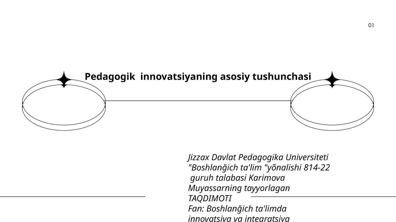 Pedagogik innovatsiyaning asosiy tushunchasi