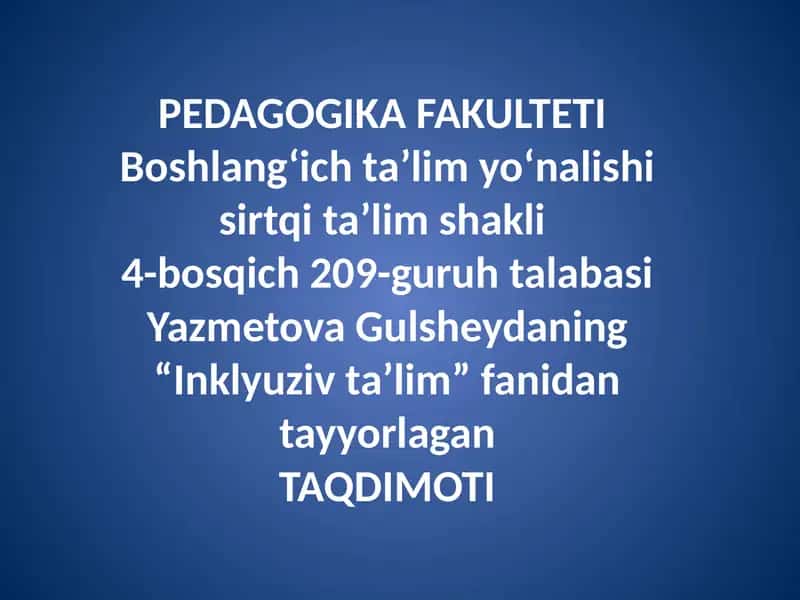 Imkoniyati cheklangan bolalarni maktabga tayyorlashda ota-onalar, mahallalar, pedagoglarning o`rni va hamkorligi