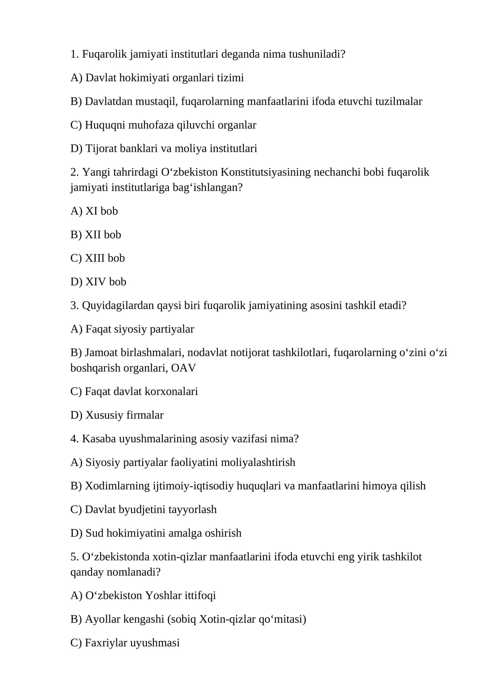 Fuqarolik jamiyati institutlari