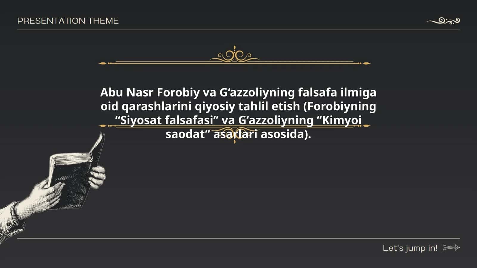 Abu Nasr Forobiy va G‘azzoliyning falsafa ilmiga oid qarashlarini qiyosiy tahlil etish