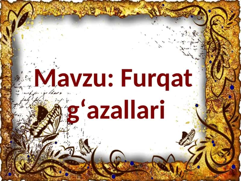Furqat g‘azallari
