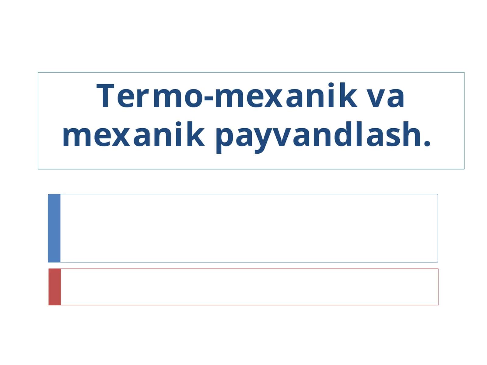 Metallarni uchma-uch payvandlash