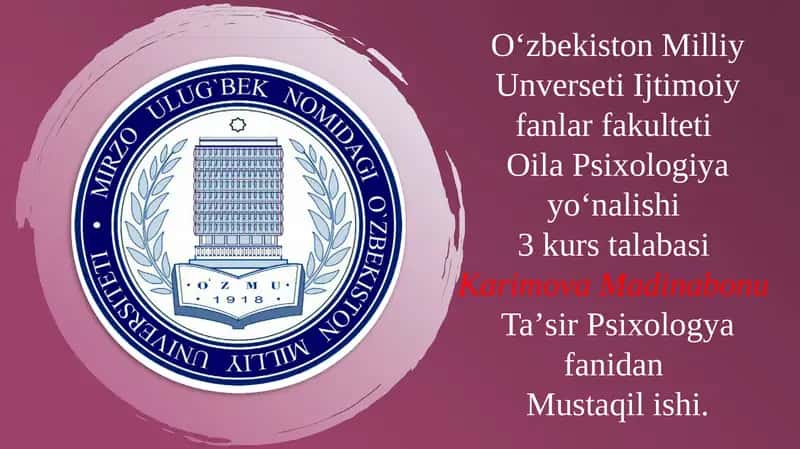 Oila Psixologiya Yo'nalishi