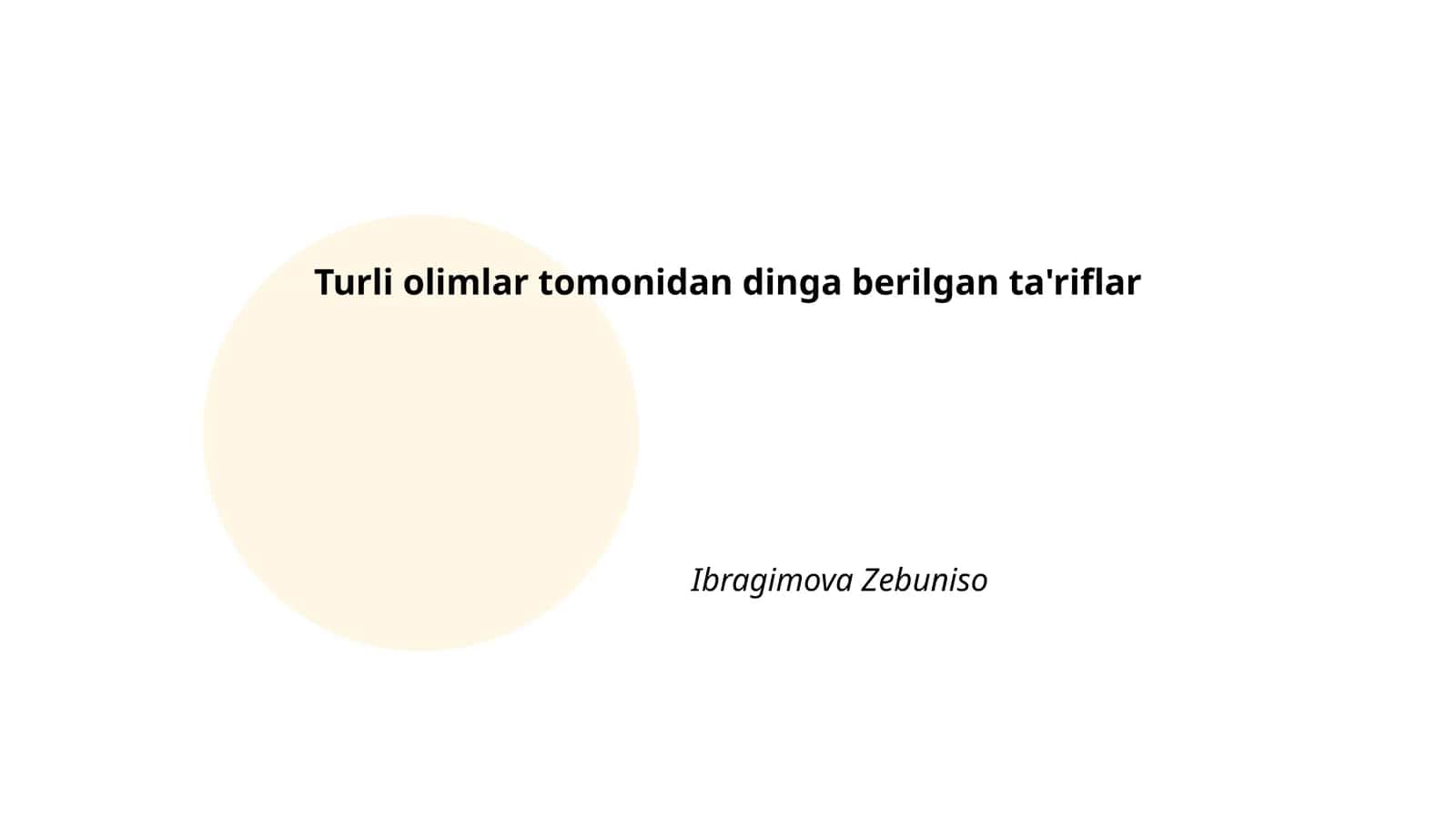 Turli olimlar tomonidan dinga berilgan ta'riflar
