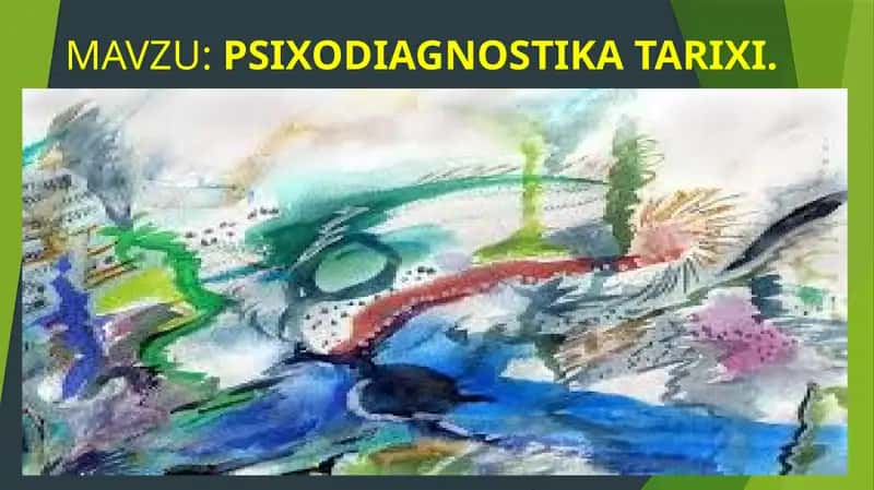 PSIXODIAGNOSTIKA TARIXI