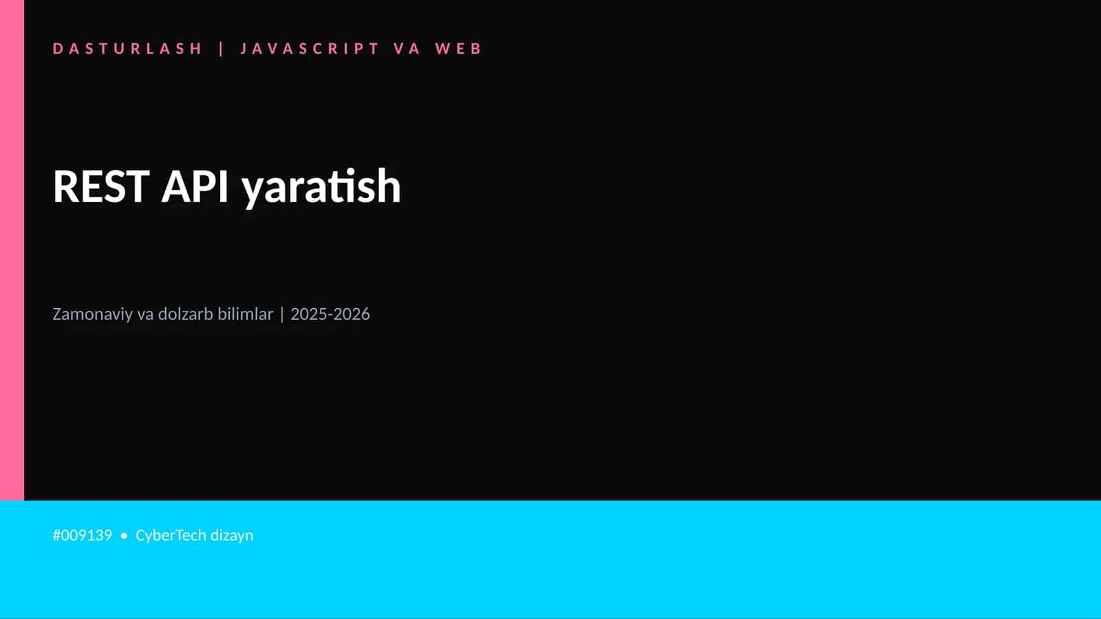 REST API yaratish