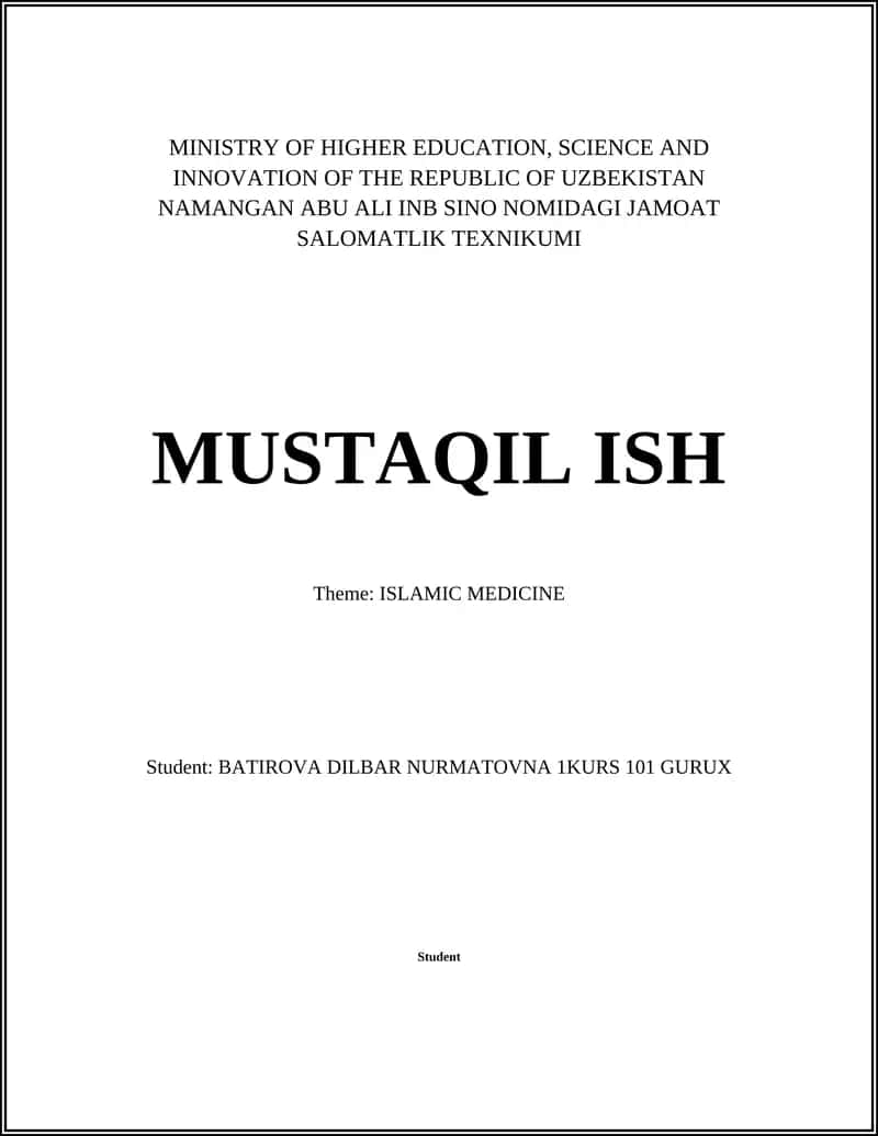 Islamic Medicine