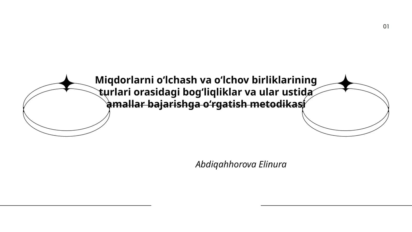 Oʻlchov va miqdor tushunchasini oʻqitish metodikasi