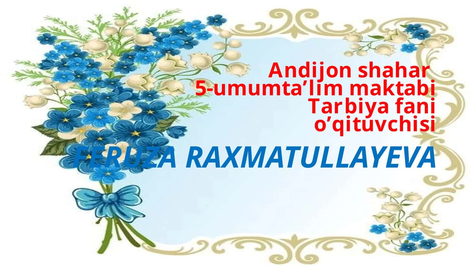 ONA TABIATNI ASRASH – BIZNING BURCHIMIZ