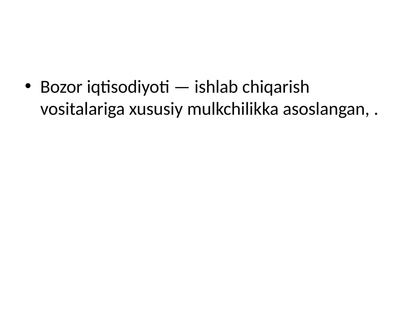 Bozor iqtisodiyoti