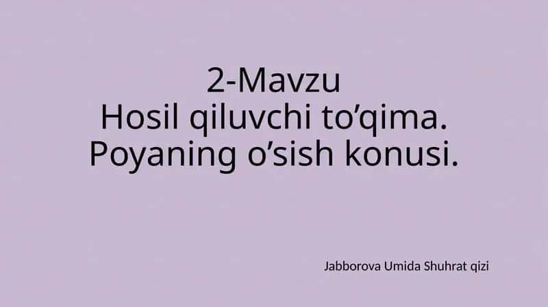 Hosilqiluvchi to'qima