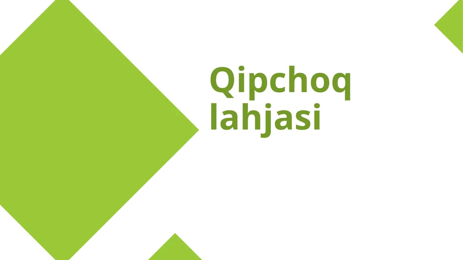 Qipchoq lahjasi
