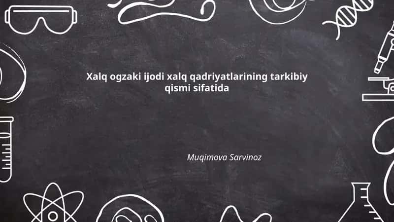 Xalq og'zaki ijodi