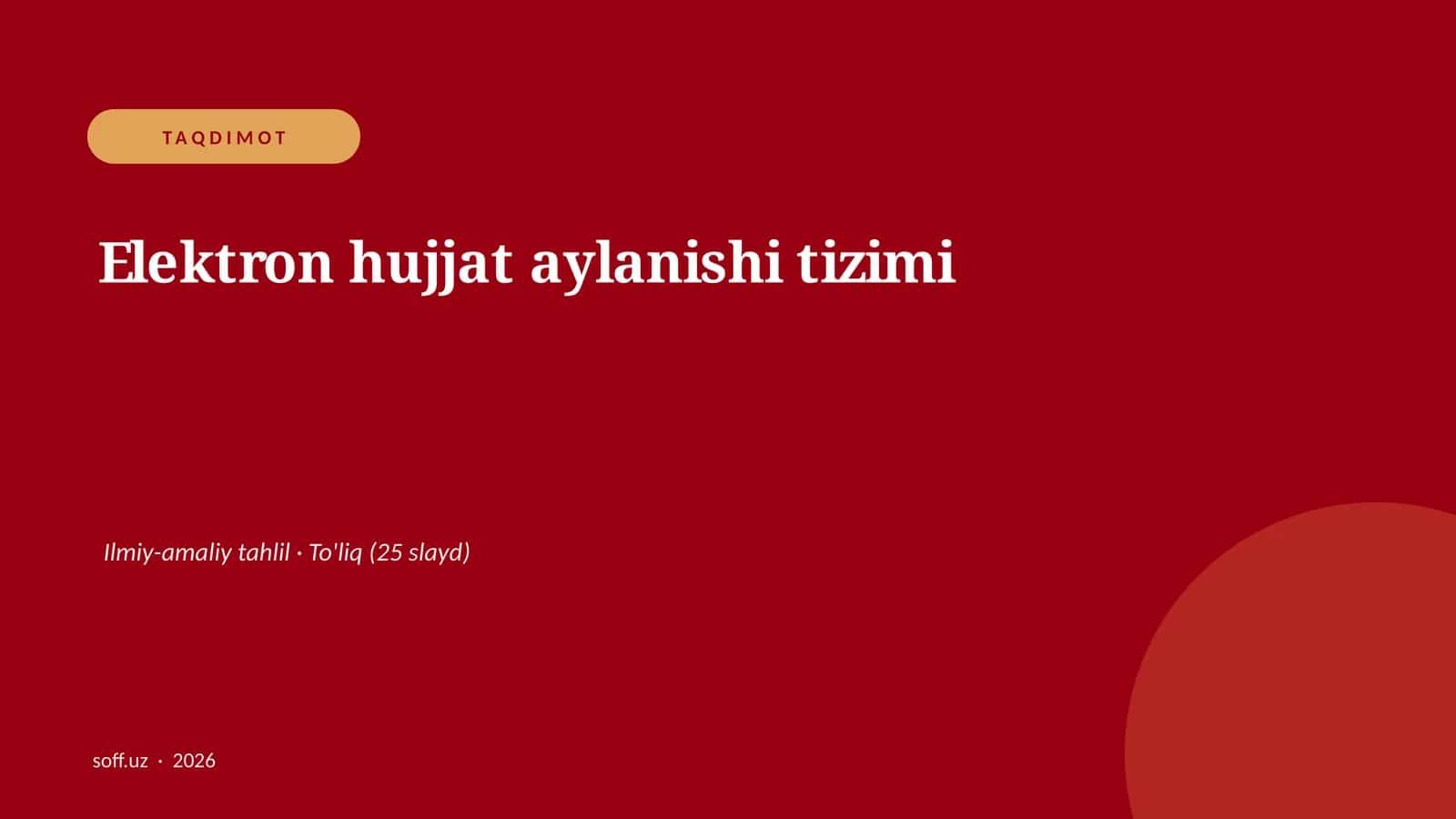 Elektron hujjat aylanishi tizimi