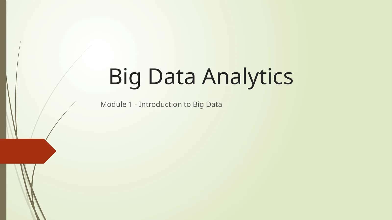Big Data Analytics