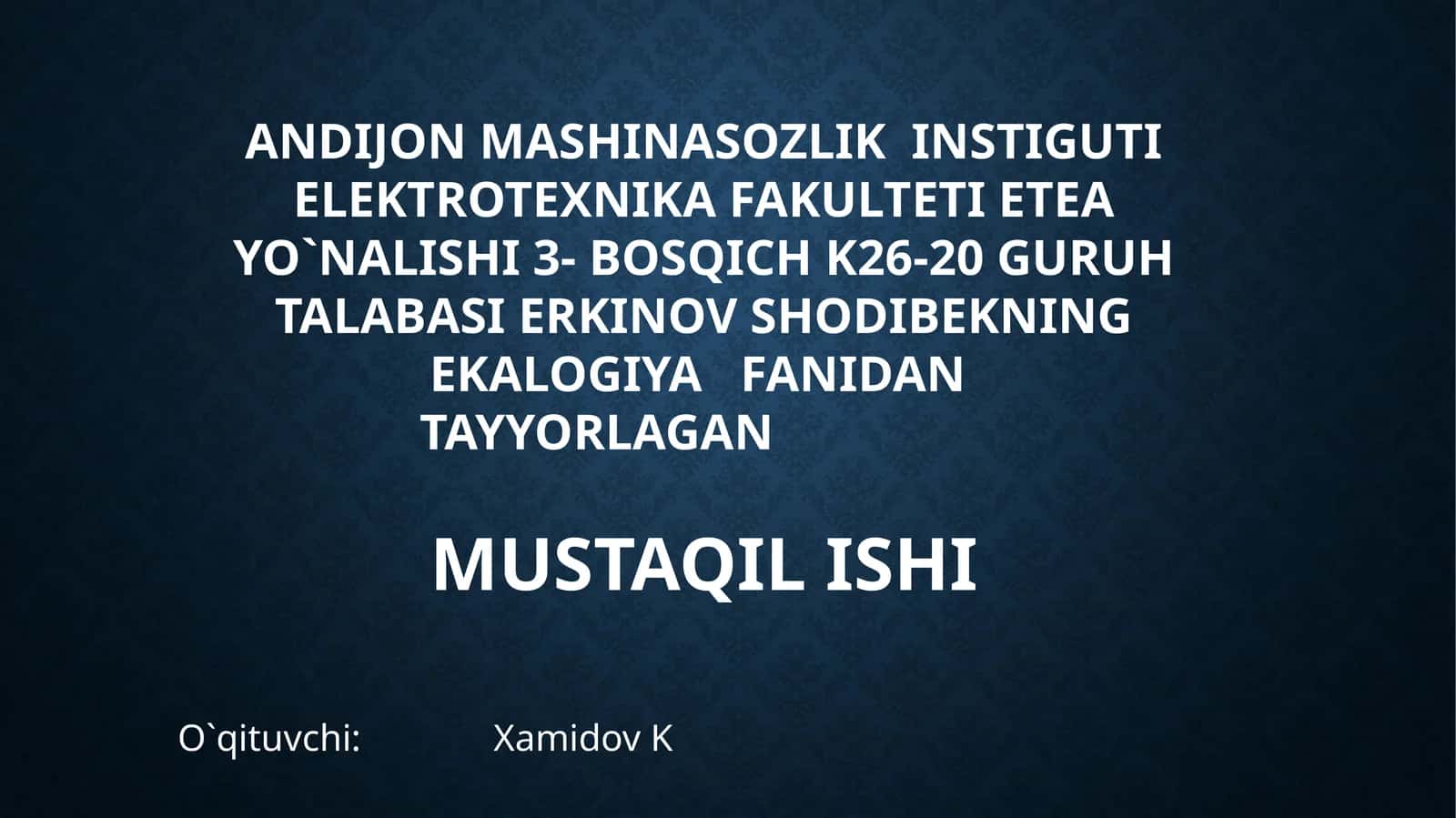 Urbanizatsiya atrof muhit