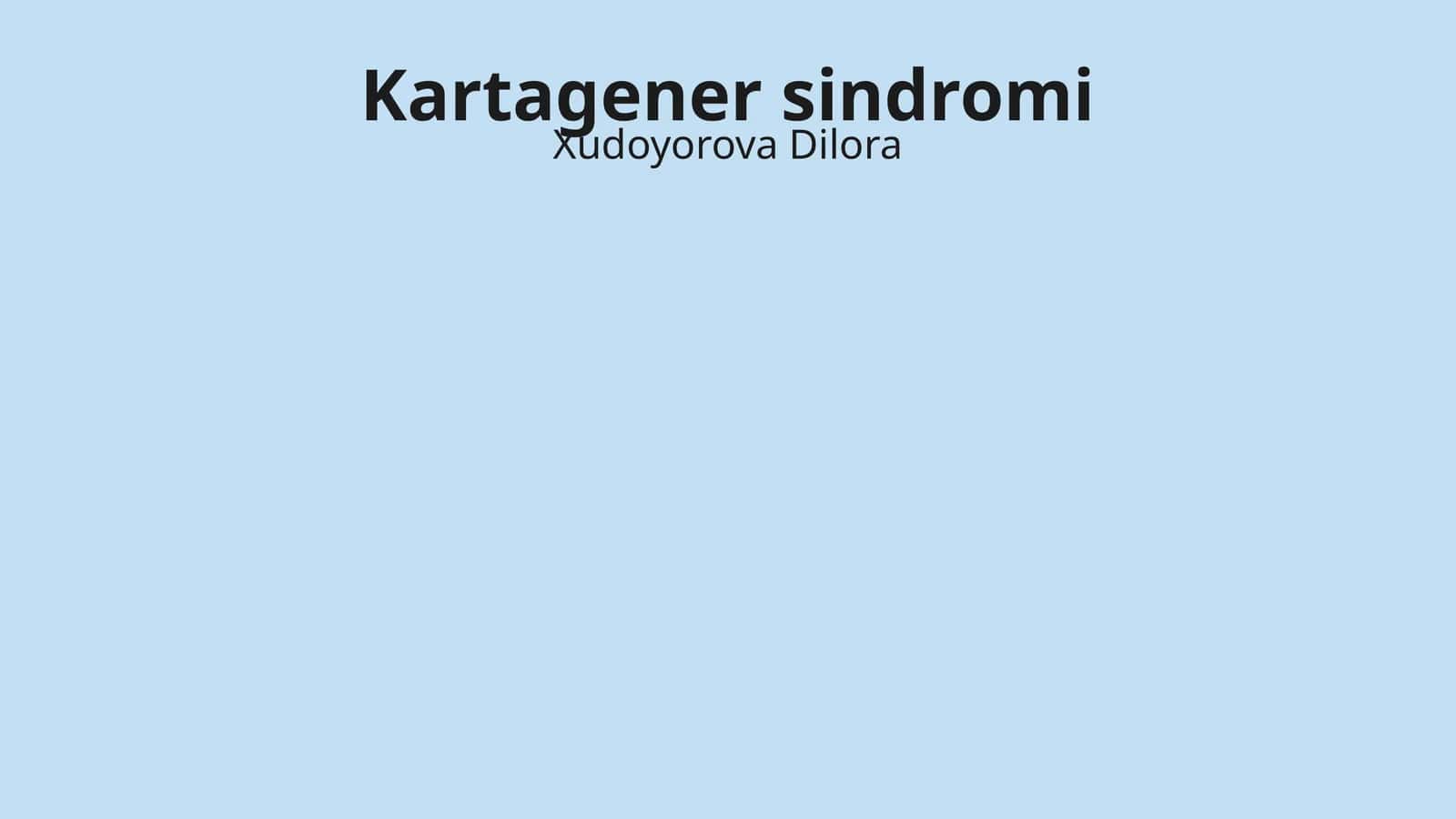 Kartagener sindromi