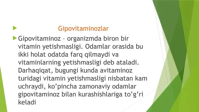 Gipovitaminozlar
