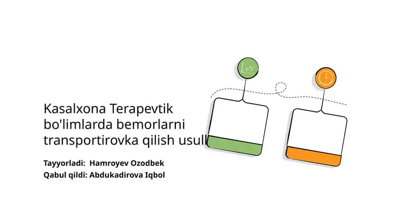 Kasalxona Terapevtik bo'limlarda bemorlarni transportirovka qilish usullari