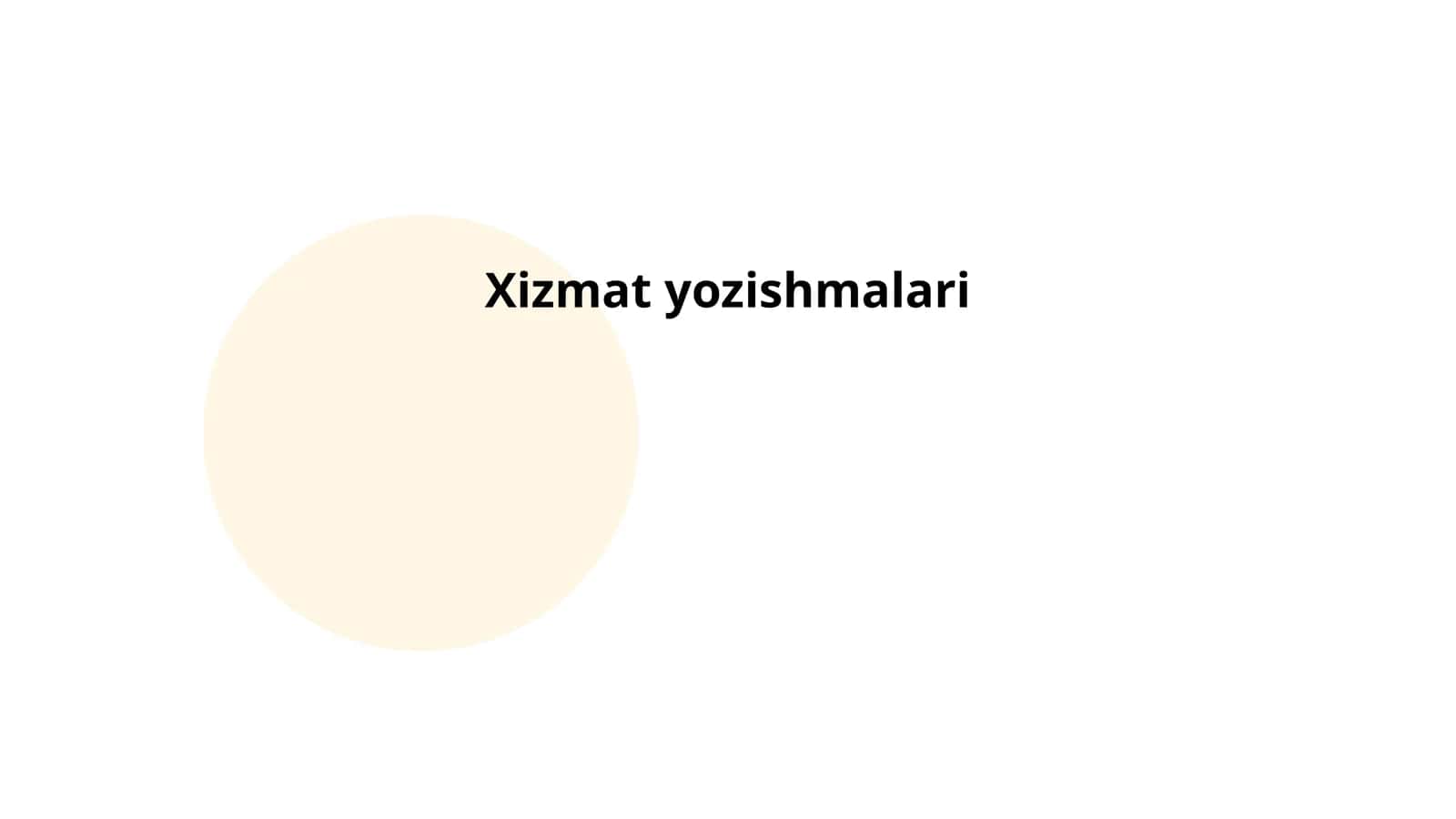 Xizmat yozishmalari