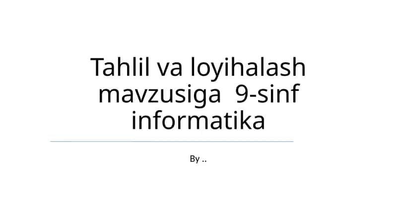 9-sinf informatika
