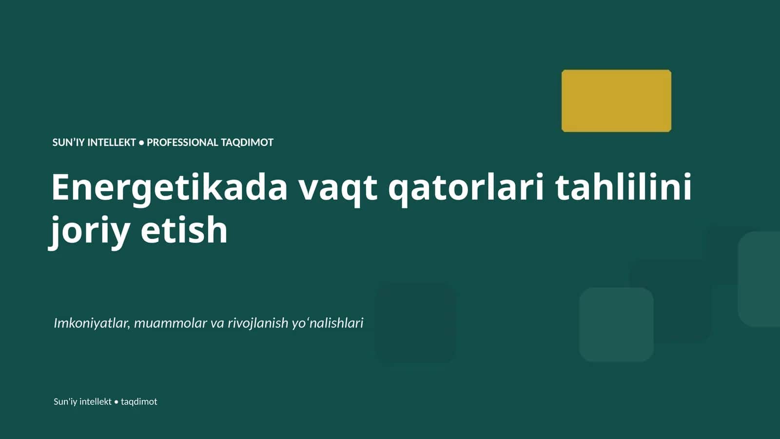 Sun'iy intellekt • Professional Taqdimot