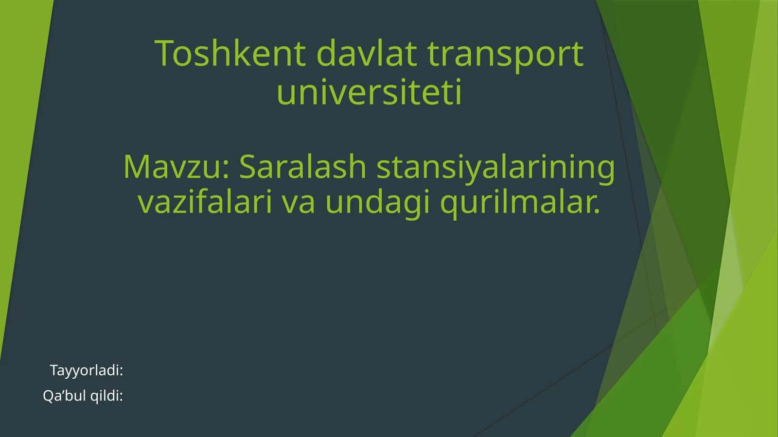 Saralash stansiya tizimlari