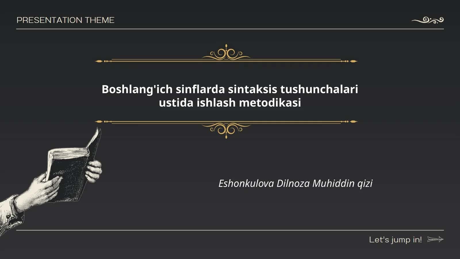 Boshlang'ich sinflarda sintaksis tushunchalari ustida ishlash metodikasi