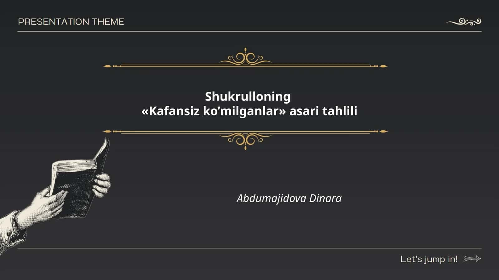 Kafansiz ko’milganlar asari tahlili