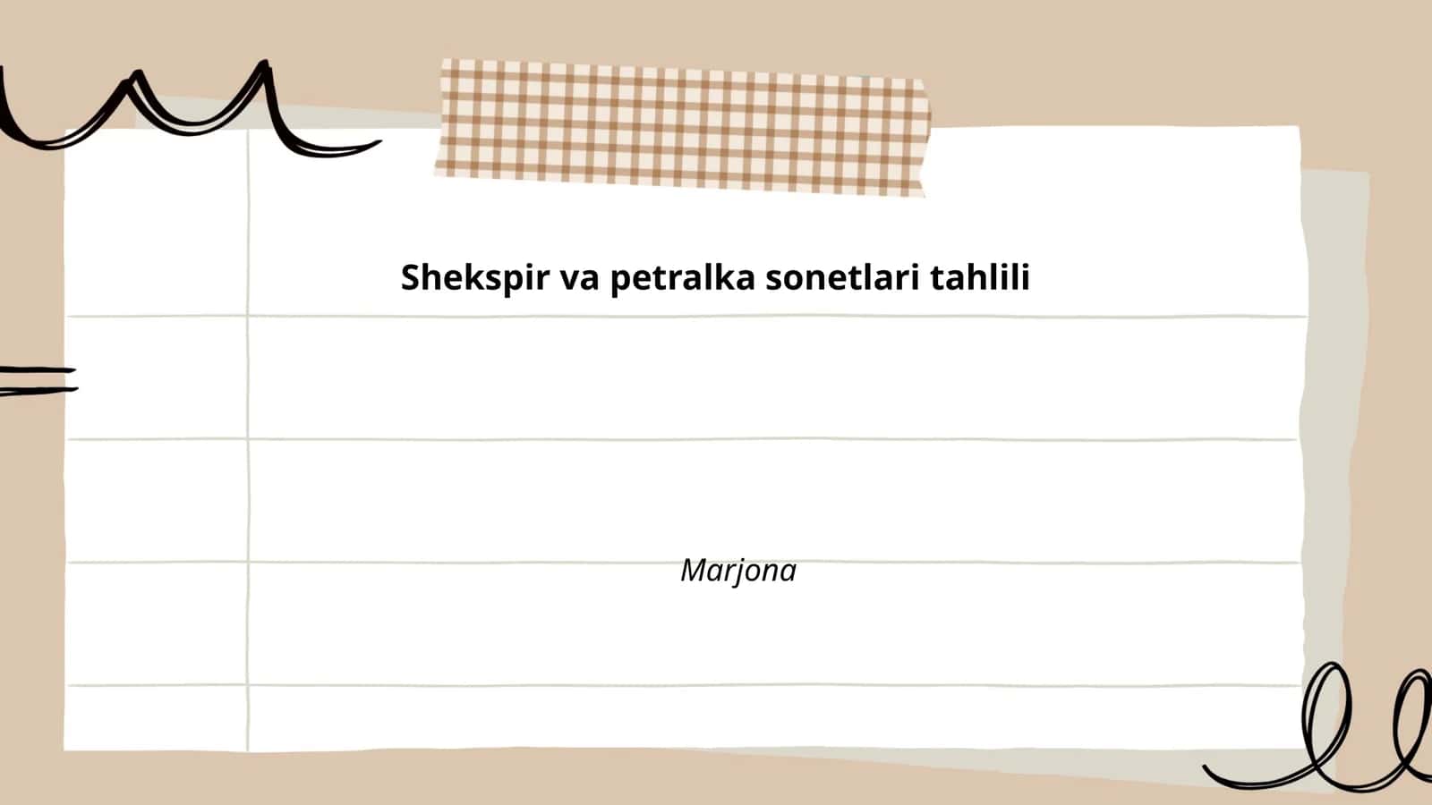 Shekspir va petralka sonetlari tahlili