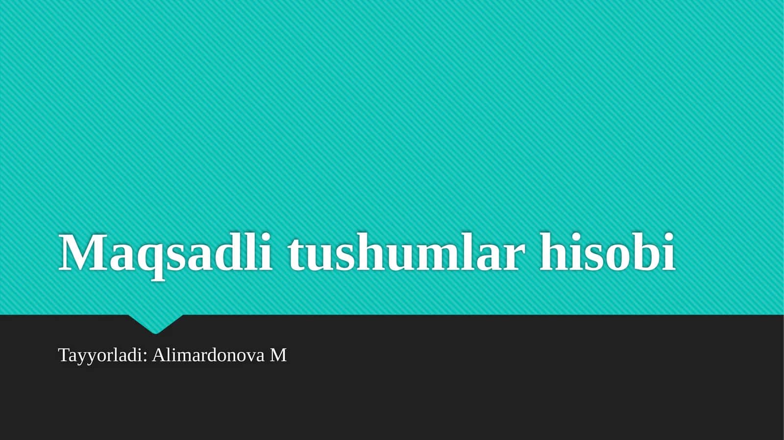 Maqsadlitushumlarhisobi