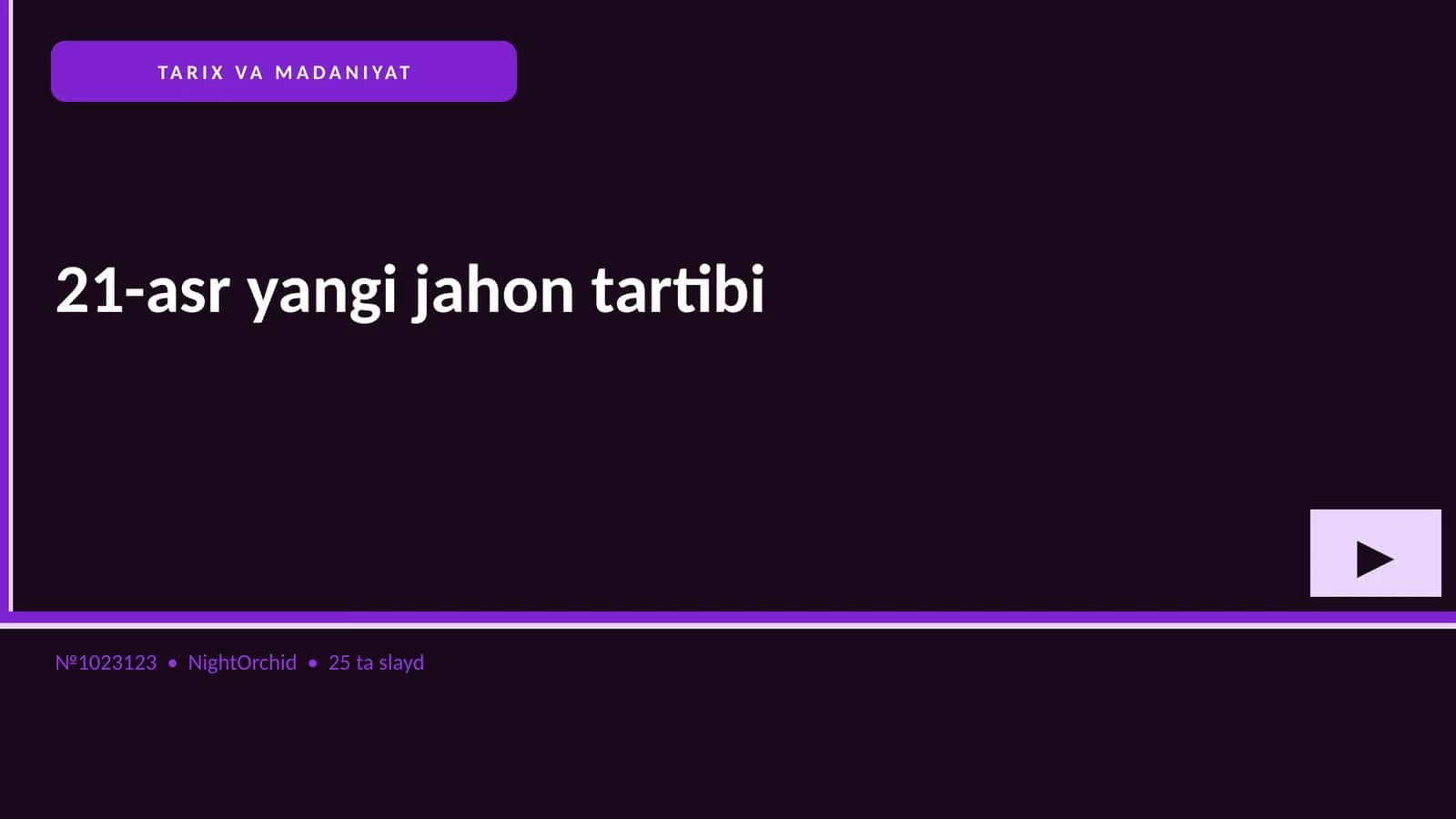21-asr yangi jahon tartibi