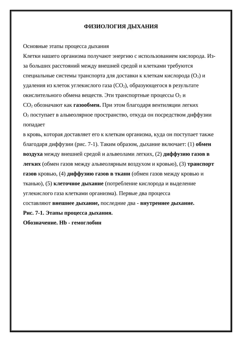 ФИЗИОЛОГИЯ ДЫХАНИЯ