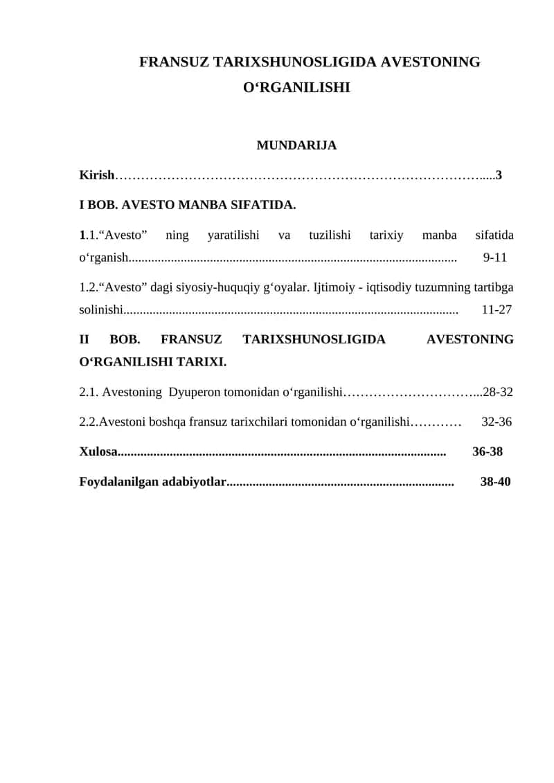 Fransuz tarixshunosligida Avestoning oʻrganilishi