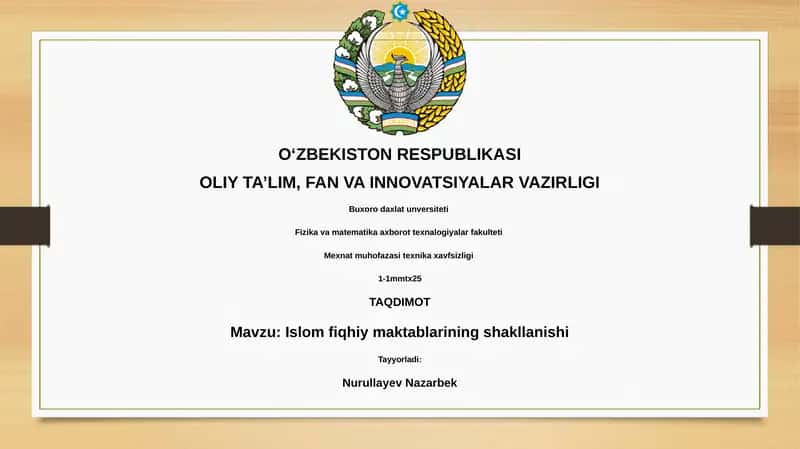 Islom fiqhiy maktablarining shakllanishi
