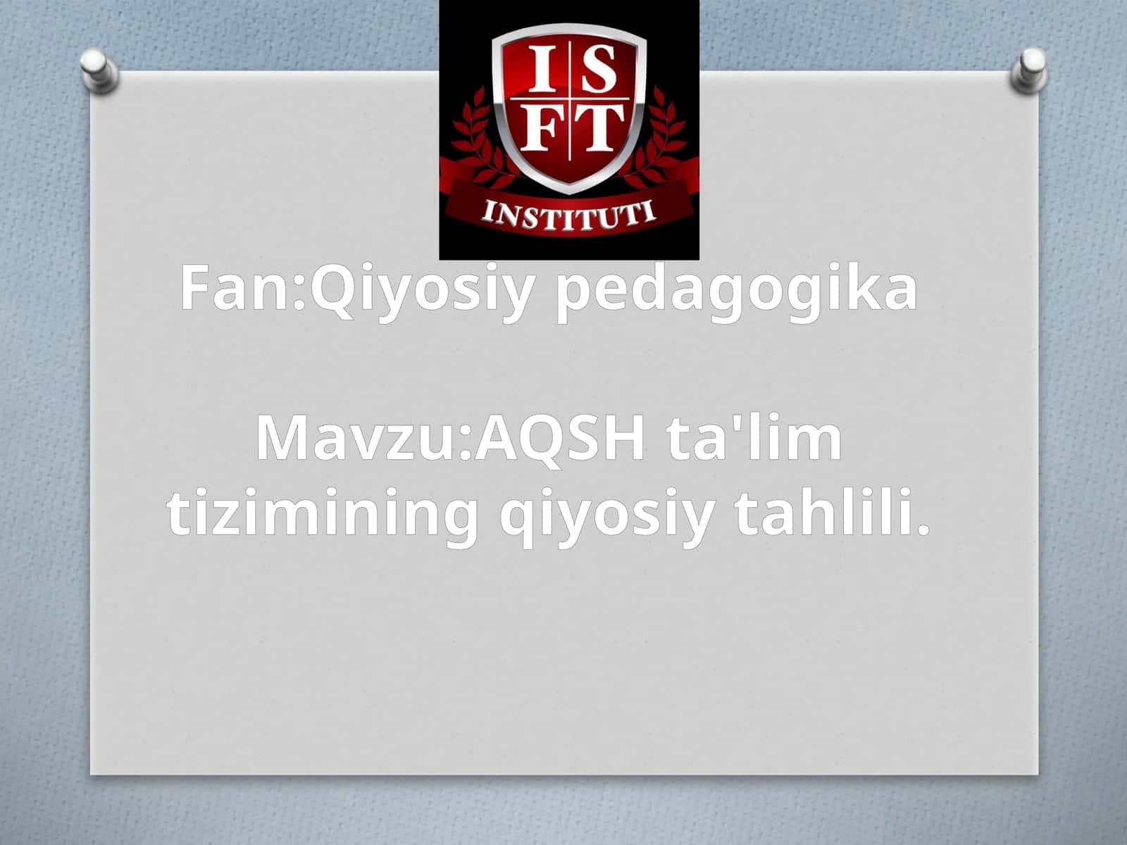 AQSH ta'lim tizimining qiyosiy tahlili